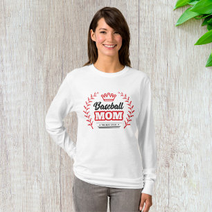 Camiseta Baseball Mãe Mulher de Capa Longa