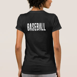 Camiseta Baseball Mãe Script Bella e Canvas Black