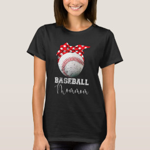 Camiseta Baseball Mamãe Vintage Mães de Bola Mensageira Da