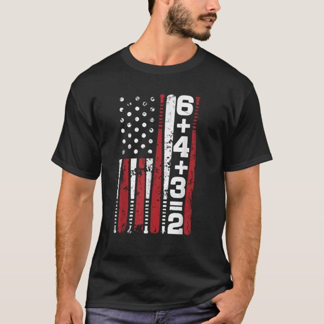 Camiseta Baseball Math 6 4 3 2 (Frente)