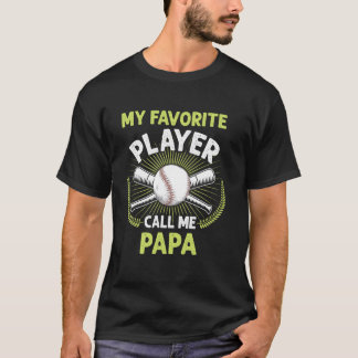 Camiseta Baseball Meu Jogador Favorito Me Chame De Papa Vin