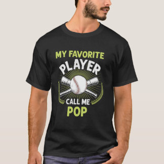 Camiseta Baseball Meu Jogador Favorito Me Chame De Pop Xm