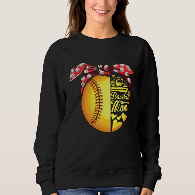 Camiseta Baseball Mom Ballers Funny Softball Womens (Frente)