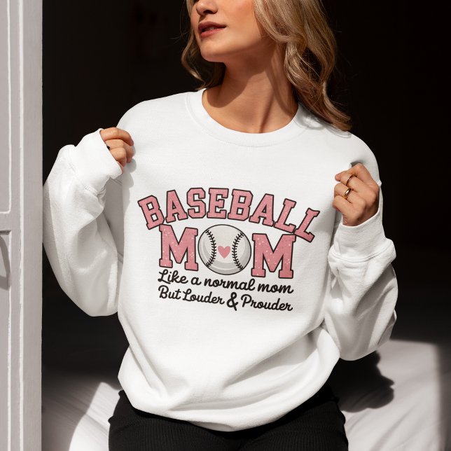 Camiseta Baseball Mom cute bright Pink text (Criador carregado)