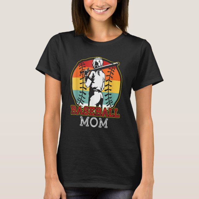 Camiseta Baseball Mom Softball Mother Team Sports  For Wome (Frente)