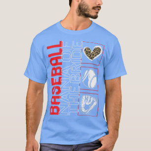 Camiseta Baseball Nana Of The Bride Game Day Leopard Heart 