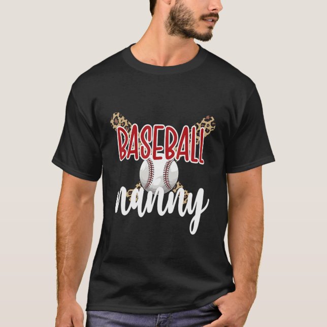 Camiseta Baseball Nanny Grandma Baseball Player Nanny (Frente)