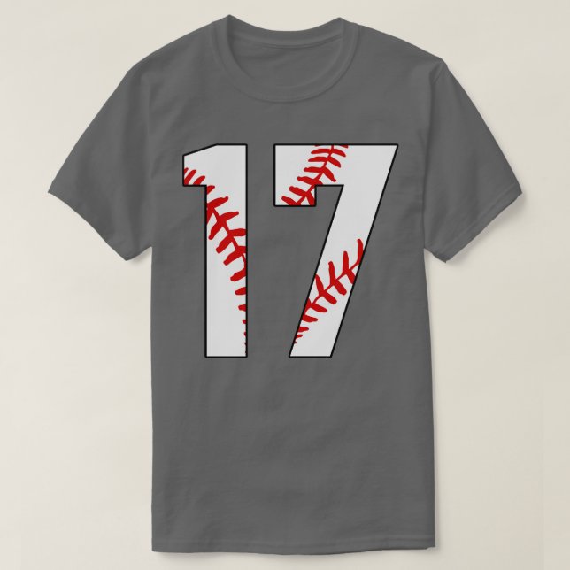 Camiseta Baseball Número 17 17 Baseball Jersey Pl Favorito (Frente do Design)