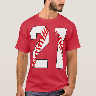 Camiseta Baseball Número 21 21 Pl Favorito De Baseball Jers