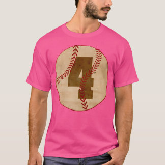 Camiseta Baseball Número 4 Vintage