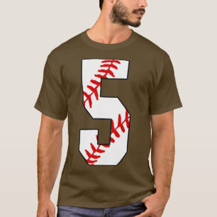 Camiseta Baseball Número 5 5 Jogada Favorita de Baseball Je