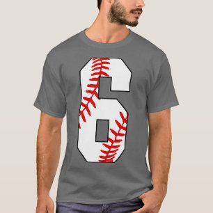 Camiseta Baseball Número 6 Jogada Favorita de Baseball Jers