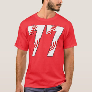 Camiseta Baseball Número 77 77 Pl Favorito De Baseball Jers