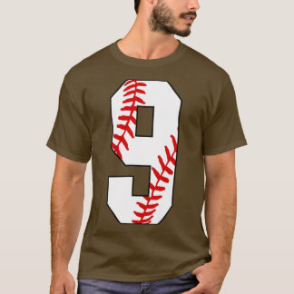 Camiseta Baseball Número 9 9 Jogada Favorita de Baseball Je