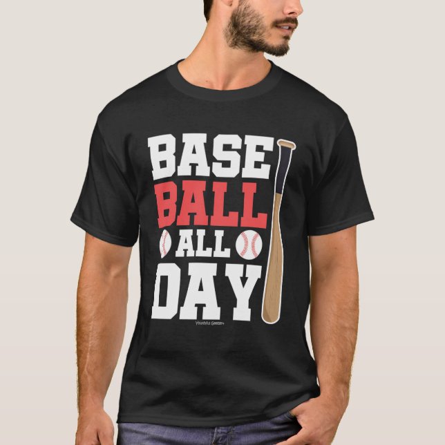Camiseta Baseball o dia inteiro (Frente)