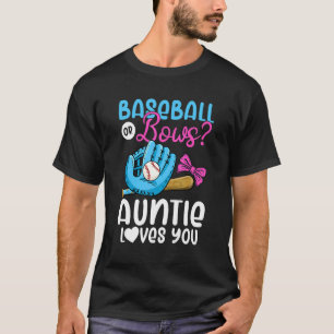 Camiseta Baseball Ou Laços Tia Ama Você Rosa ou Azul Geraçã