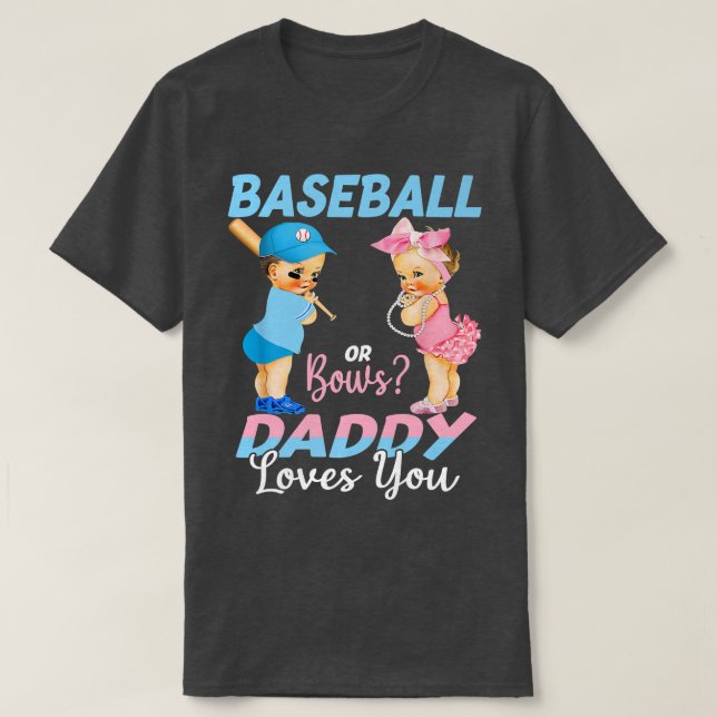 Camiseta Baseball Ou Pai De Arcos Te Ama, Querida. (Frente do Design)