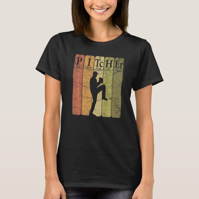 Camiseta Baseball Periodic Table Elements Nerd Baseball Pit (Frente)