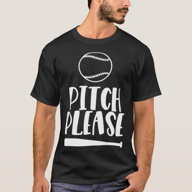 Camiseta Baseball Pitch Please Pitches Baseball Game  3 (Frente)