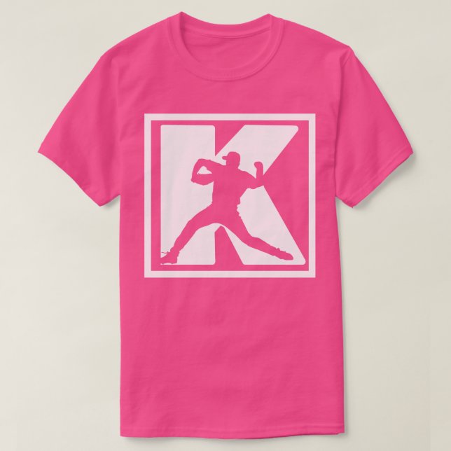 Camiseta Baseball Pitcher Arranque K Greve Diversão de Base (Frente do Design)
