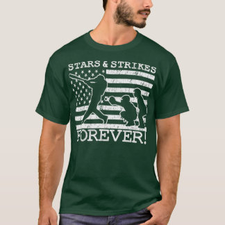 Camiseta Baseball Pitcher Stars e Strikes American Flag G