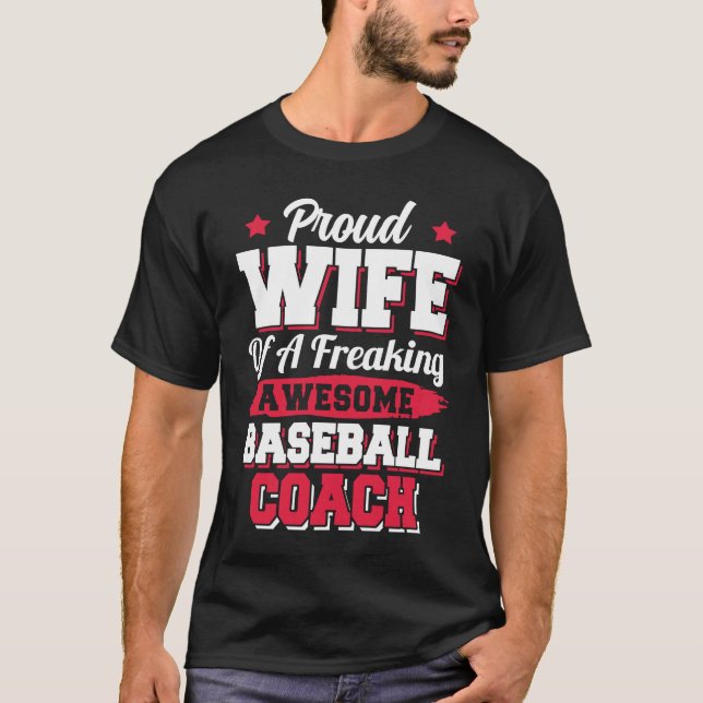 Camiseta Baseball Player Softball  Baseball Coach Wife (Frente)