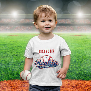 Camiseta Baseball Rookie do Partido do primeiro aniversario