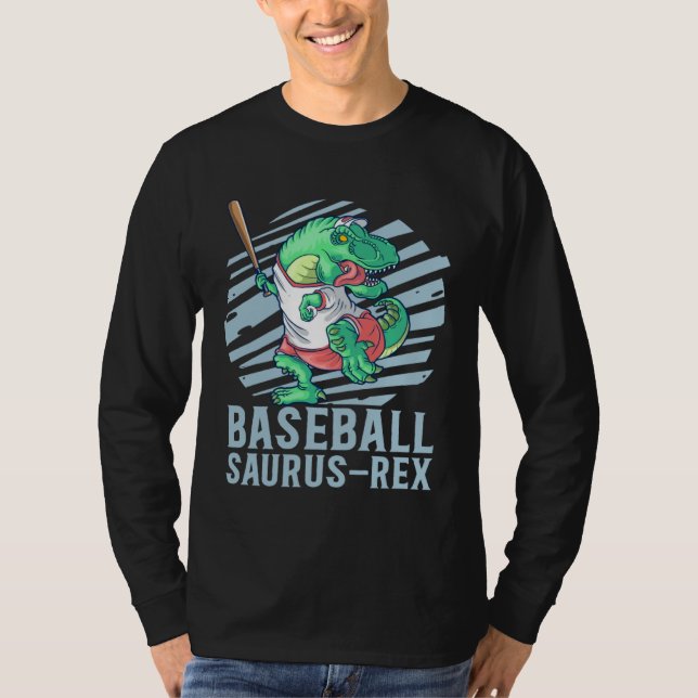 Camiseta Baseball Saurus Rex for Kids Future Baseball Playe (Frente)