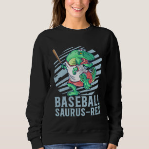 Camiseta Baseball Saurus Rex para Crianças Futuros Jogadore