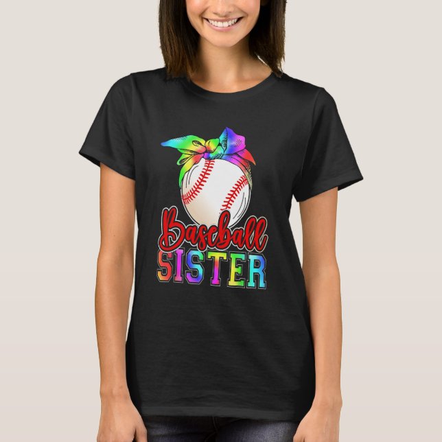 Camiseta Baseball Sister Leopard Heart Mothers Day Girls Wo (Frente)