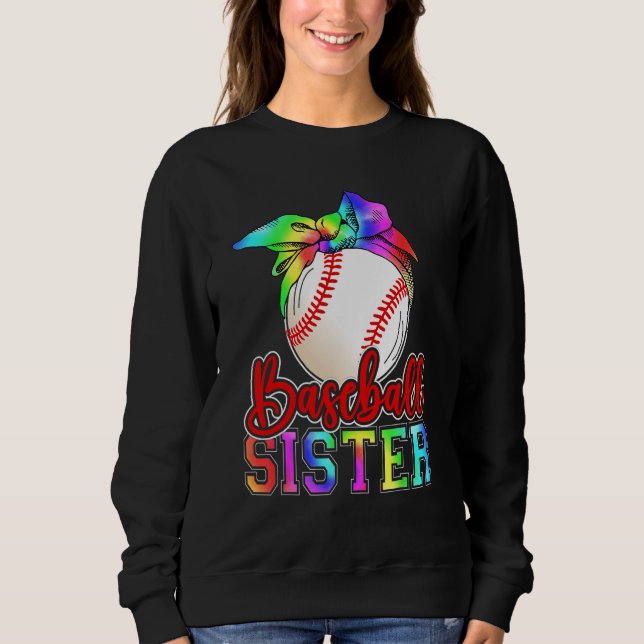 Camiseta Baseball Sister Leopard Heart Mothers Day Girls Wo (Frente)