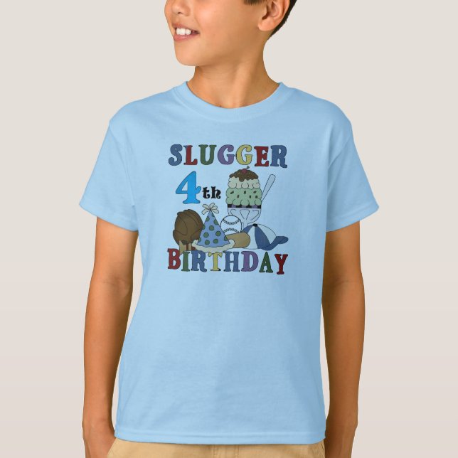 Camiseta Baseball Slugger 4º Aniversário (Frente)