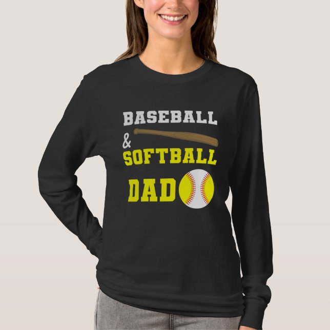 Camiseta Baseball & Softball Dad Fathers day for dads (Frente)