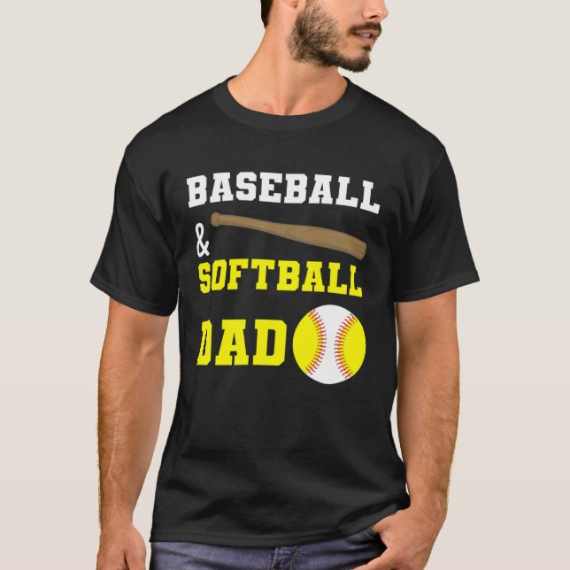 Camiseta Baseball & Softball Dad Fathers day for dads (Frente)