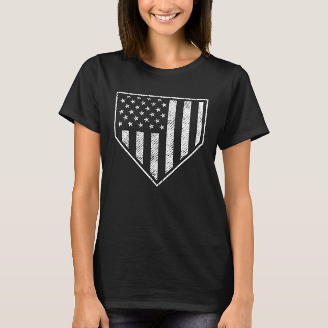 CAMISETA BASEBALL SOFTBALL HOME PLATE BASEBALL FAN (Frente)