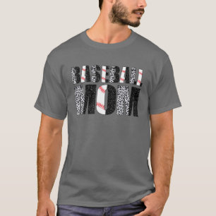 Camiseta Baseball Softball Mãe Dia de as mães de Teto Leo