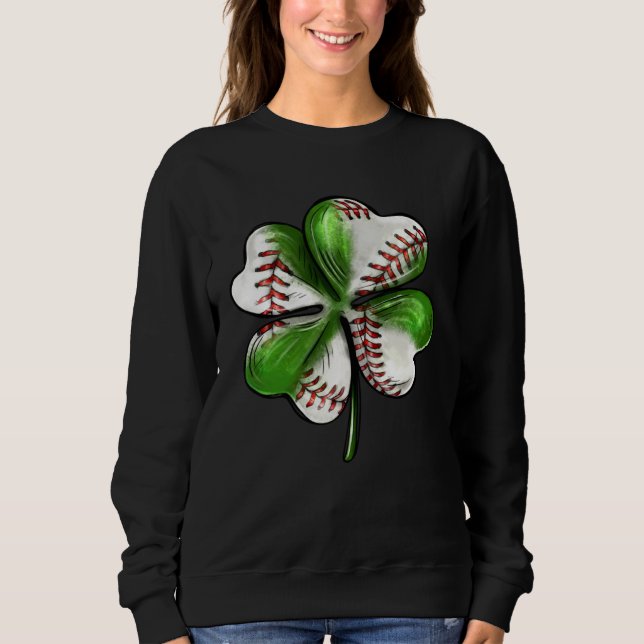 Camiseta Baseball St Patrick s Day Four Leaf C Irish Men Bo (Frente)