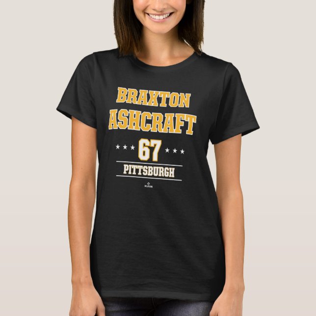 Camiseta Baseball Star Braxton Ashcraft Pittsburgh MLBPA (Frente)