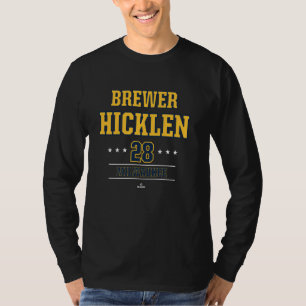 Camiseta Baseball Star Brewer Hicklen Milwaukee MLBPA