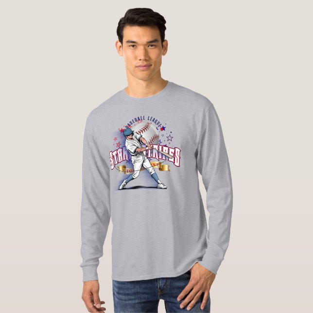 Camiseta Baseball Stars & Stripes | Men Long Sleeve (Frente Completa)