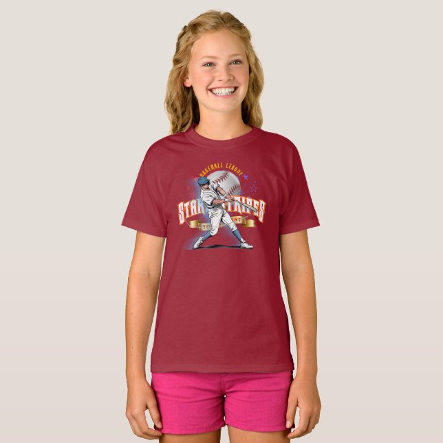 Camiseta Baseball Stars & Stripes (Modo D.) | KIds (Frente Completa)
