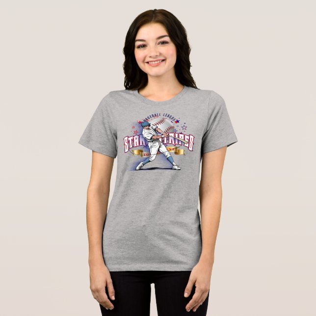 Camiseta Baseball Stars & Stripes | Mulheres (Frente Completa)