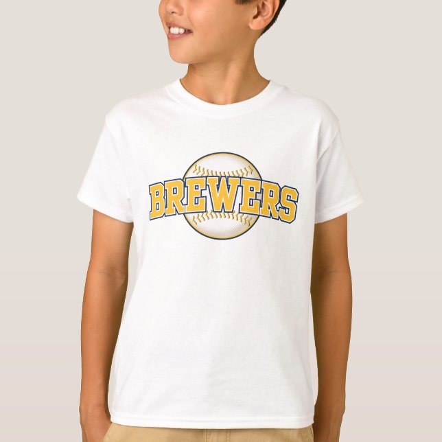 Camiseta Baseball Team Milwaukee Brewer (Frente)
