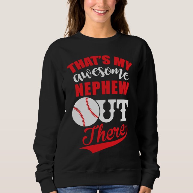 Camiseta Baseball That's My Awesome Nephew Out (Frente)