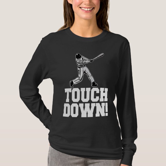 Camiseta Baseball Touchdown Sarcastic Baseball Touchdown (Frente)