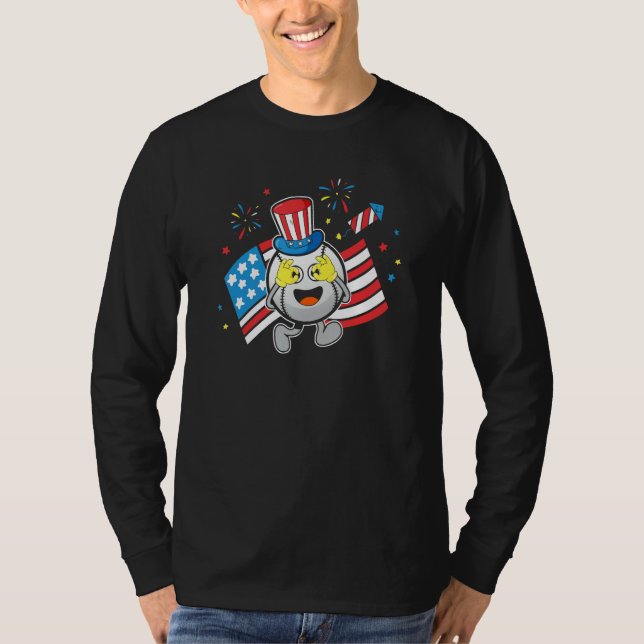 Camiseta Baseball Uncle Sam Griddy Dance  4th of July (Frente)