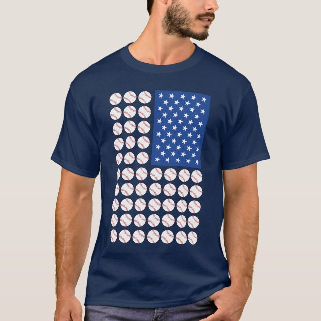 CAMISETA BASEBALL USA FLAG (Frente)
