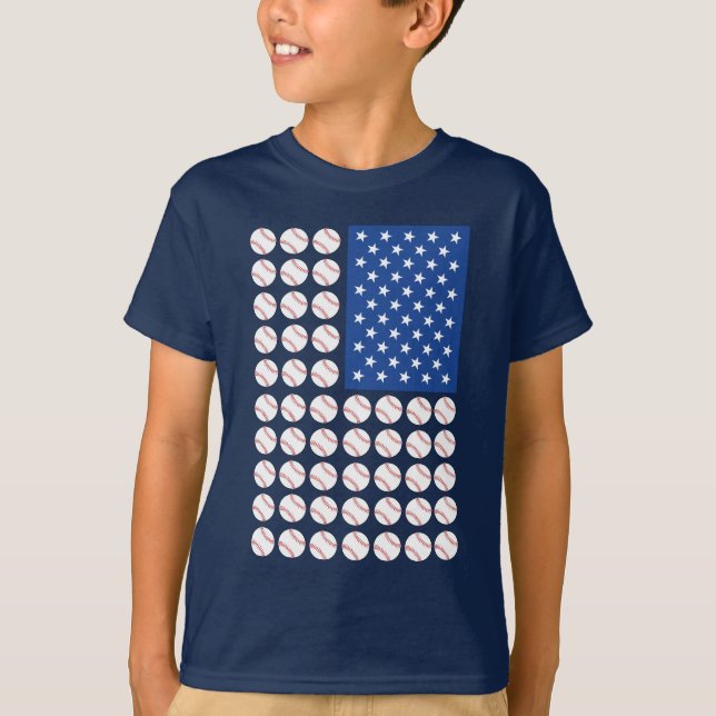 CAMISETA BASEBALL USA FLAG (Frente)