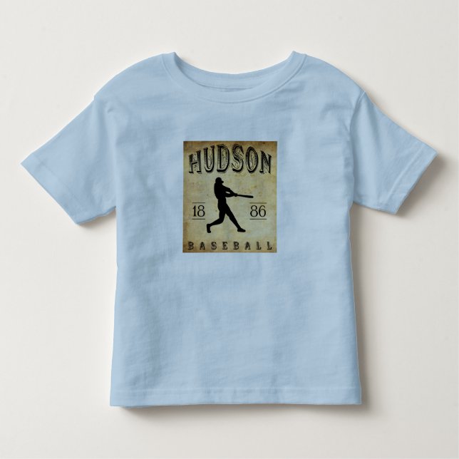 Camiseta Basebol 1886 de Hudson New York (Frente)