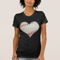 Basebol americano em uma forma do coração